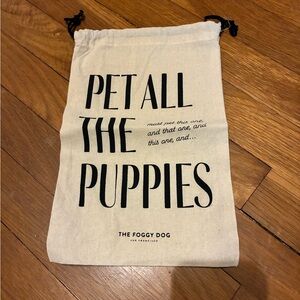 Foggy Dog Pet All the Puppies Cotton Drawstring Bag